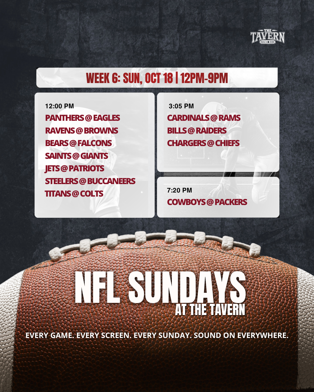 NFL Sunday Watch Party (all games)
