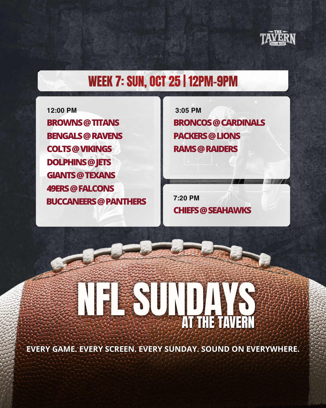 NFL Sunday Watch Party (all games)