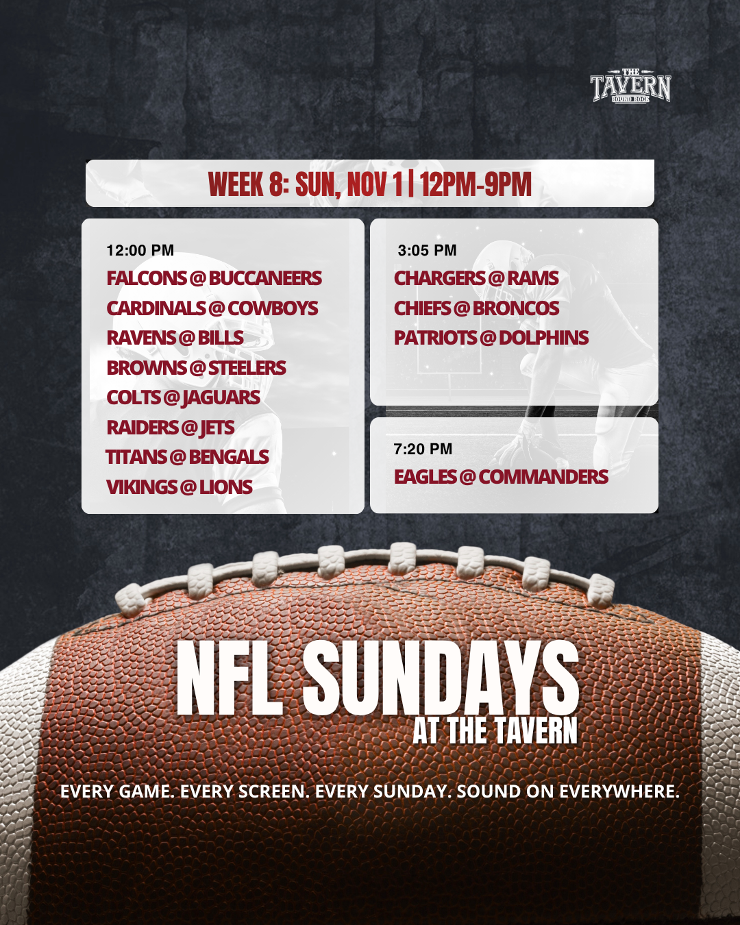 NFL Sunday Watch Party (all games)
