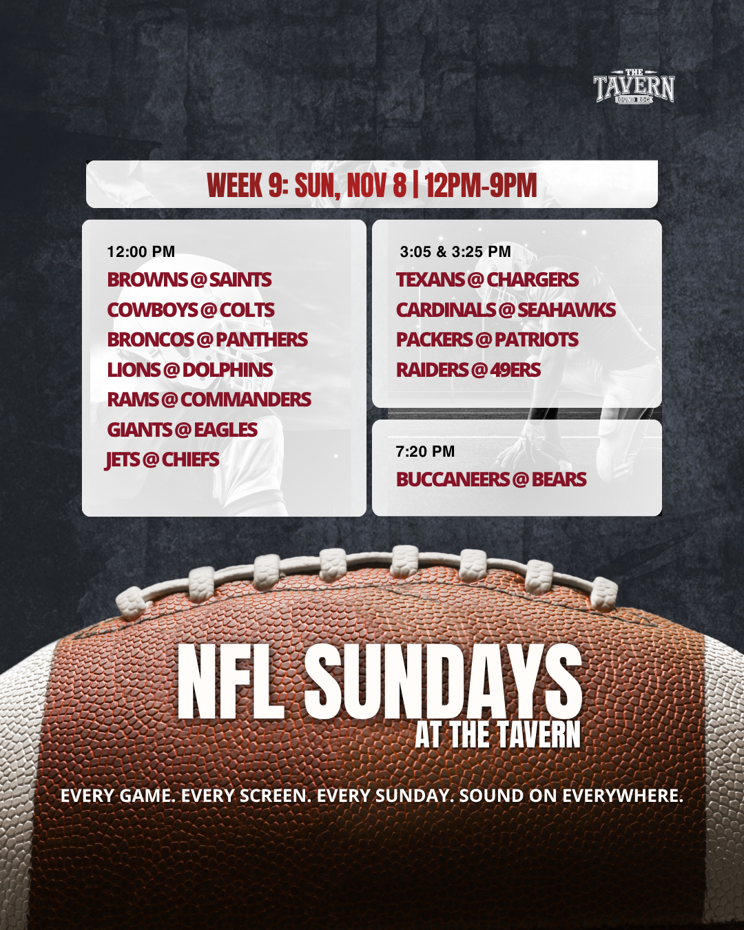 NFL Sunday Watch Party (all games)