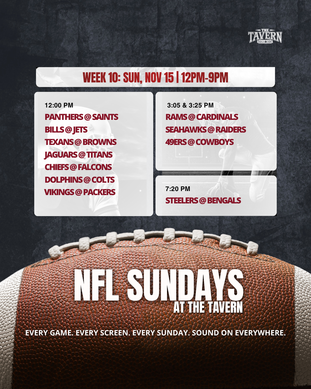 NFL Sunday Watch Party (all games)