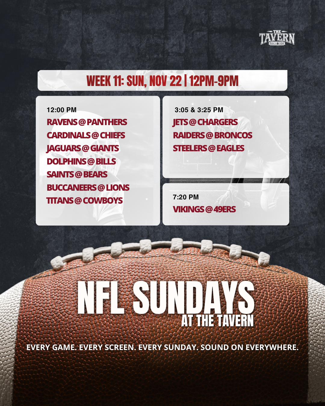 NFL Sunday Watch Party (all games)