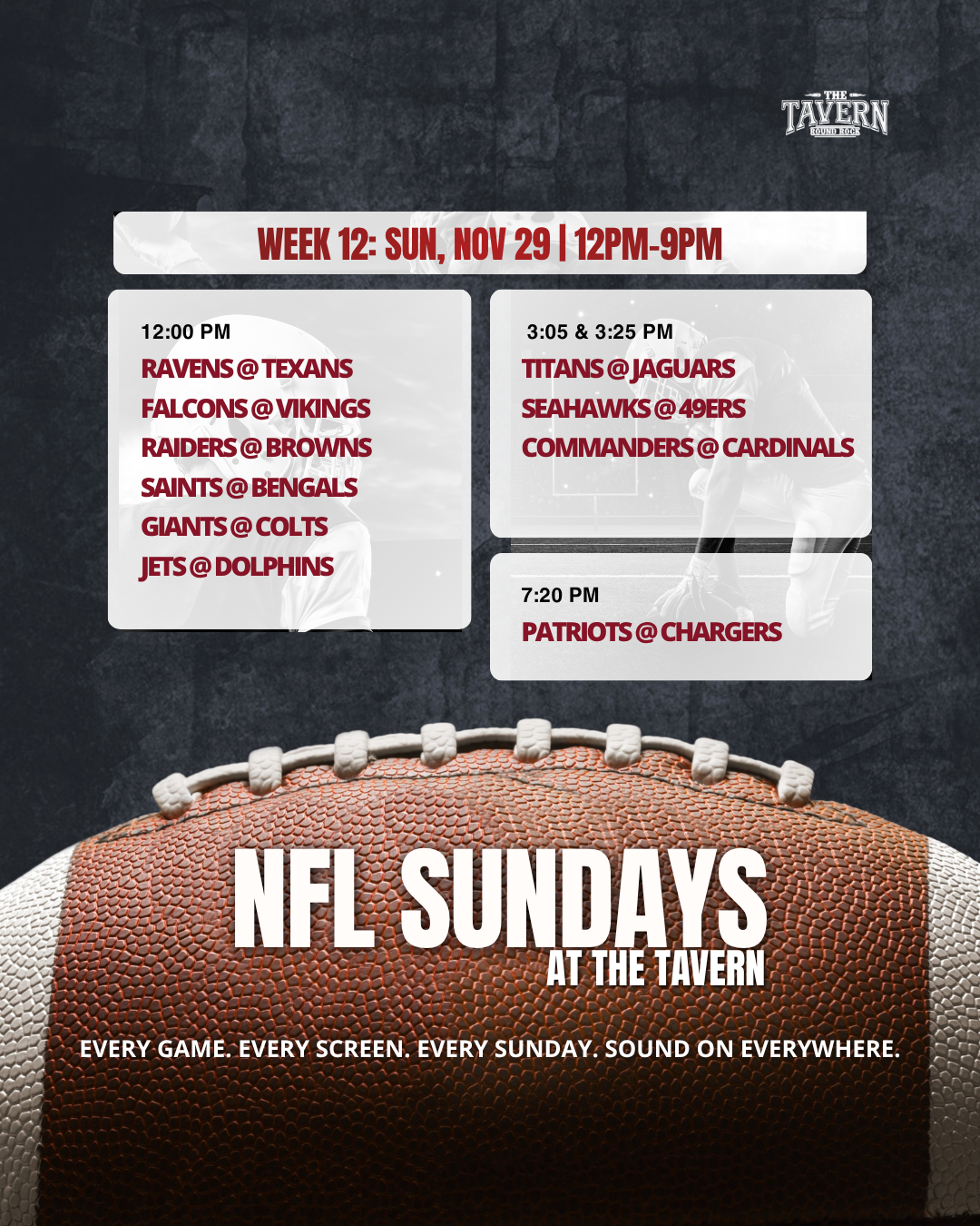 NFL Sunday Watch Party (all games)