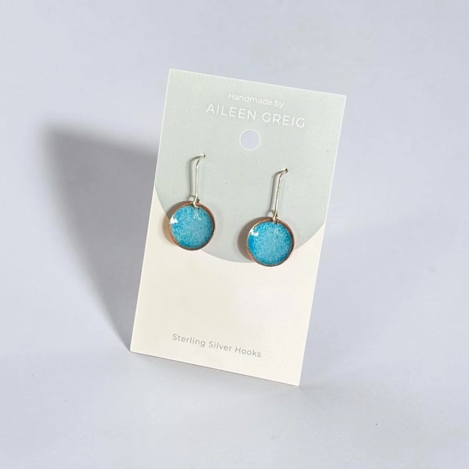 Vibrant blue enamel earrings