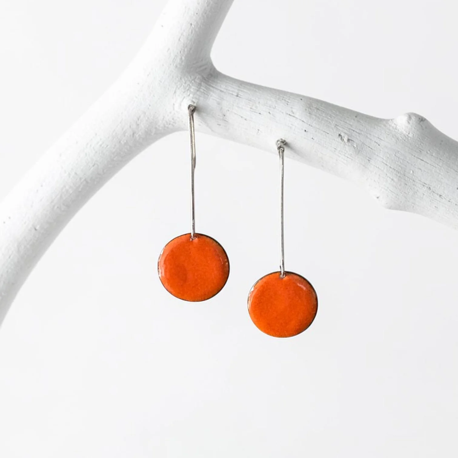 Pumpkin orange  earrings