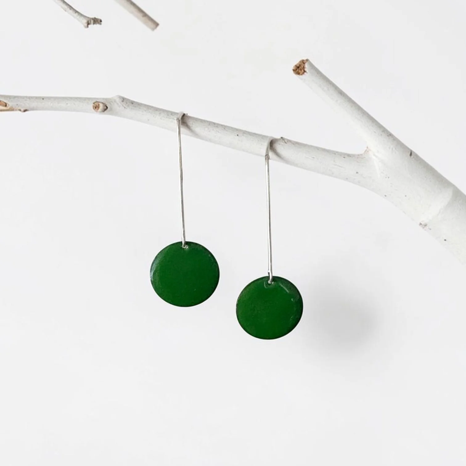 Jungle green earrings