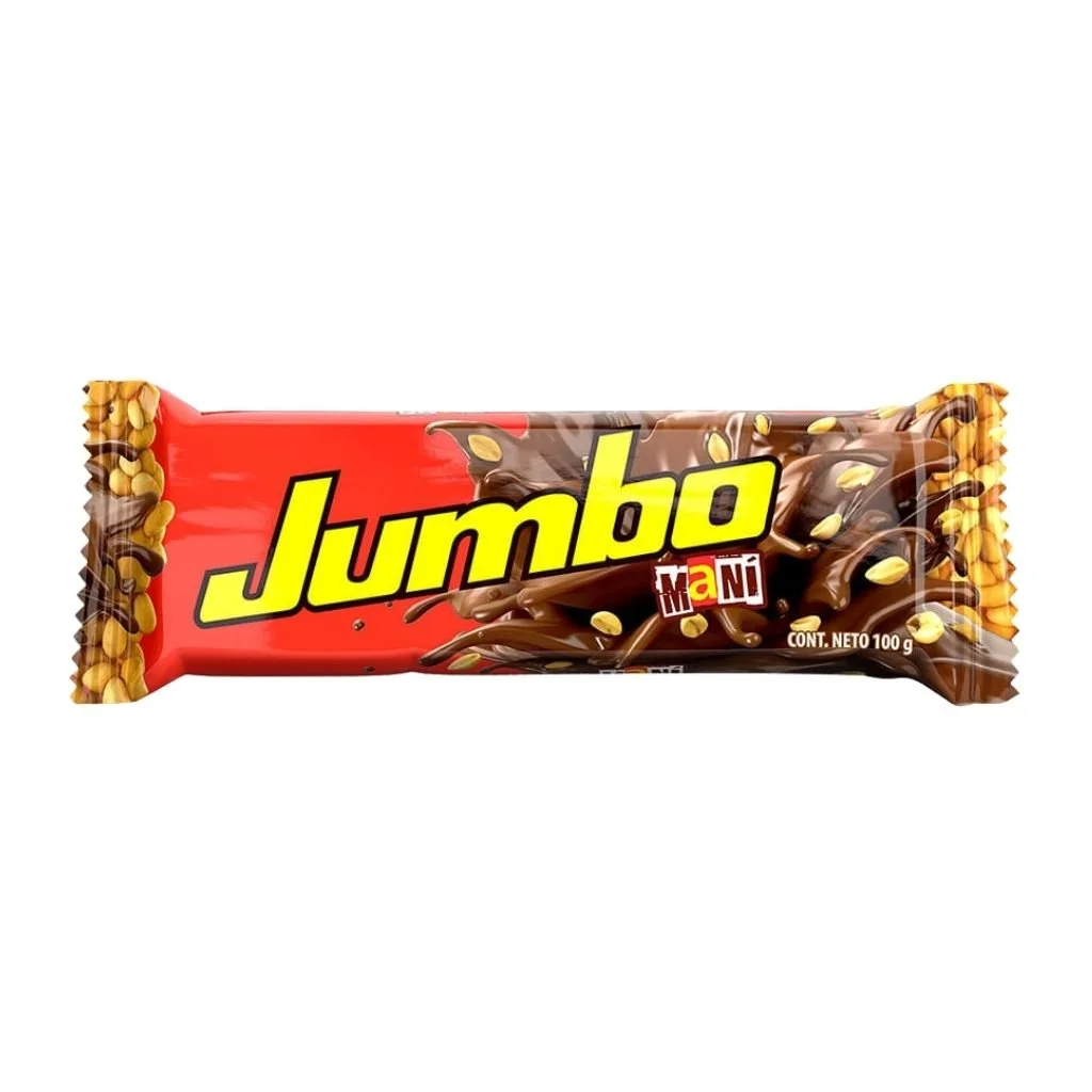 Jumbo Milk Chocolate Bar with Peanuts Chocolatina Jumbo Jet Con Mani