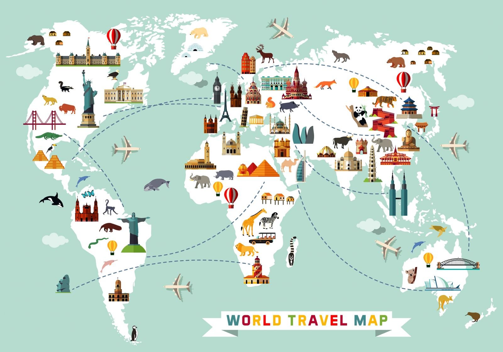 World travel map