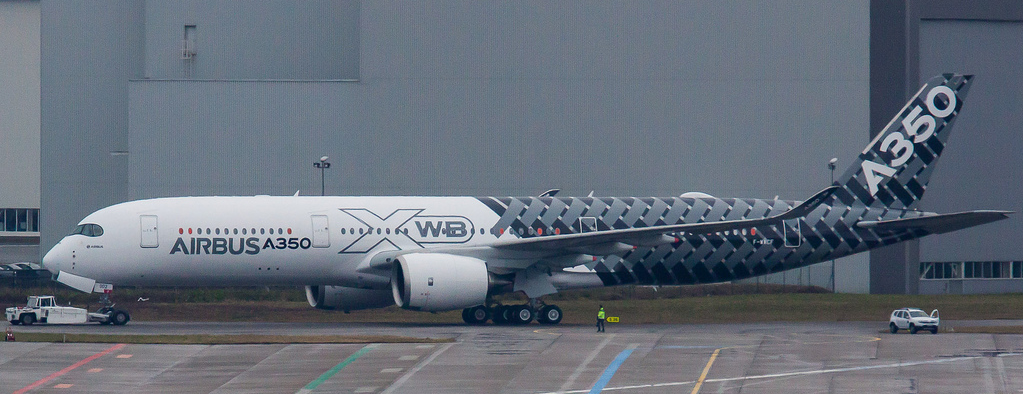  Airbus A350 XWB is the new high-tech twin jet airliner from Airbus. 
