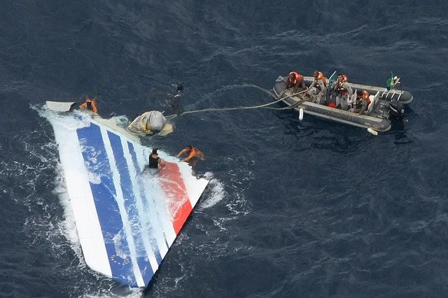  The tail section of the Air France flight AF447 is found floating in the mid Atlantic. 