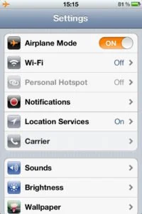  The control centre on your mobile or cell phone. 