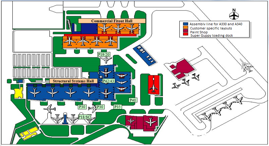 Airbus A340 Assembly Line 3 Thousand Airbus Toulouse Royalty Free