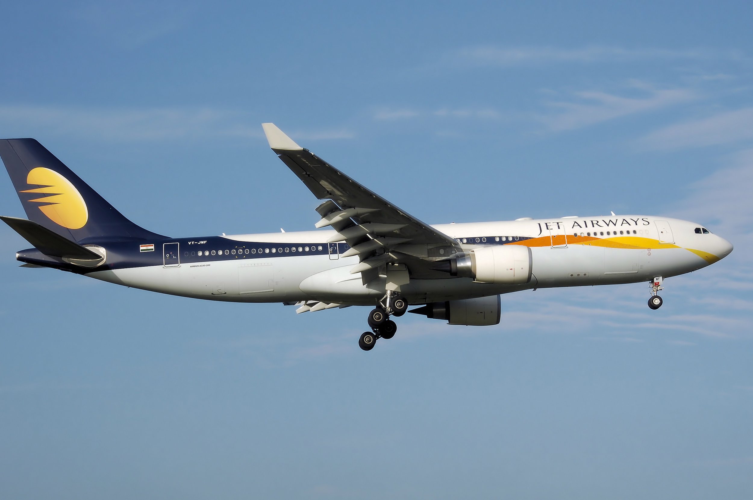  Jet Airways Airbus A330-200 registration VT-JWF. 