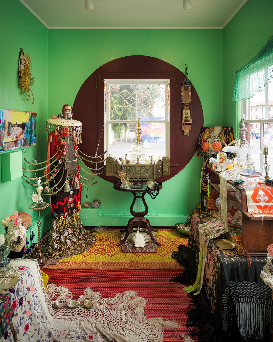 Tomorrow, join us for the opening of Vessels for Healing and Transmuting Grief, a new installation by @__moreferalthan__ at The Guardhouse at @fortmasoncenter.⁠
⁠
Through reliquary altars, embellished found portraits, and site-responsive assemblage, 
