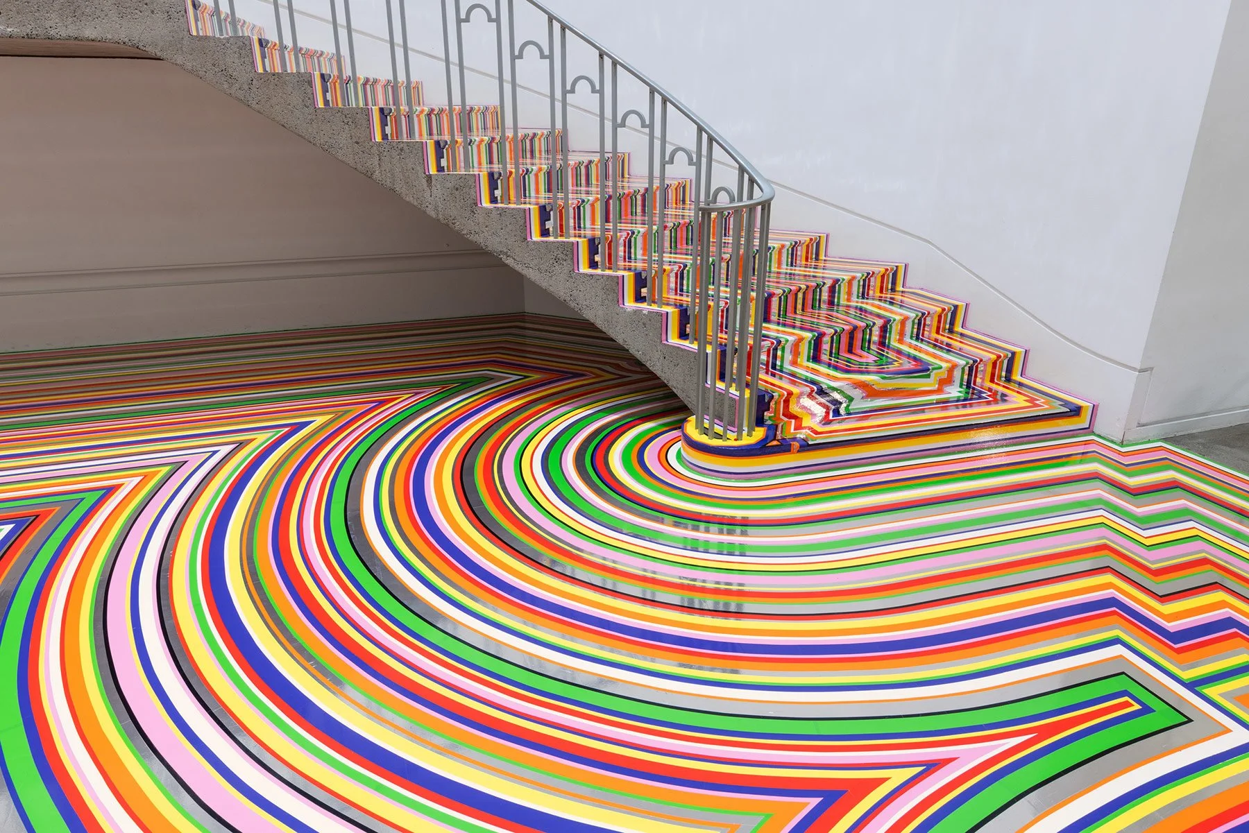 Jim Lambie, Zobop (Colour-Chrome), 2019