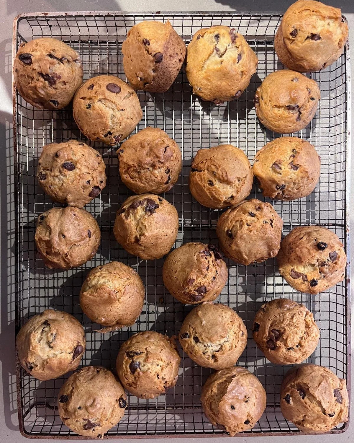 Tuesday has become a bake day! We were given bags of flour and with a little bit of chocolate we have made some Fresh Muffins to give to people experiencing homelessness in the City Area.