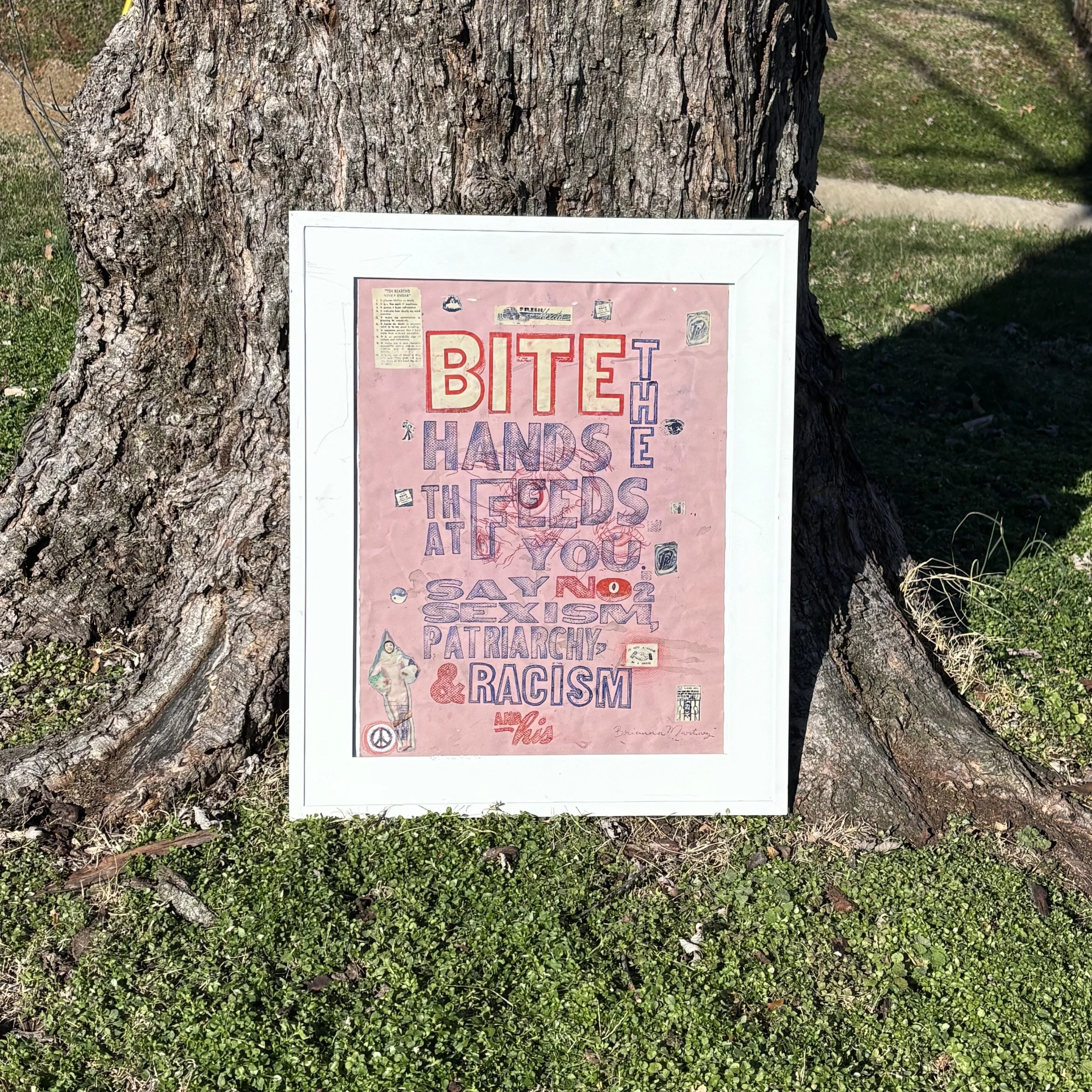 Bite The Hand That Feeds You -  Letterpress Collage