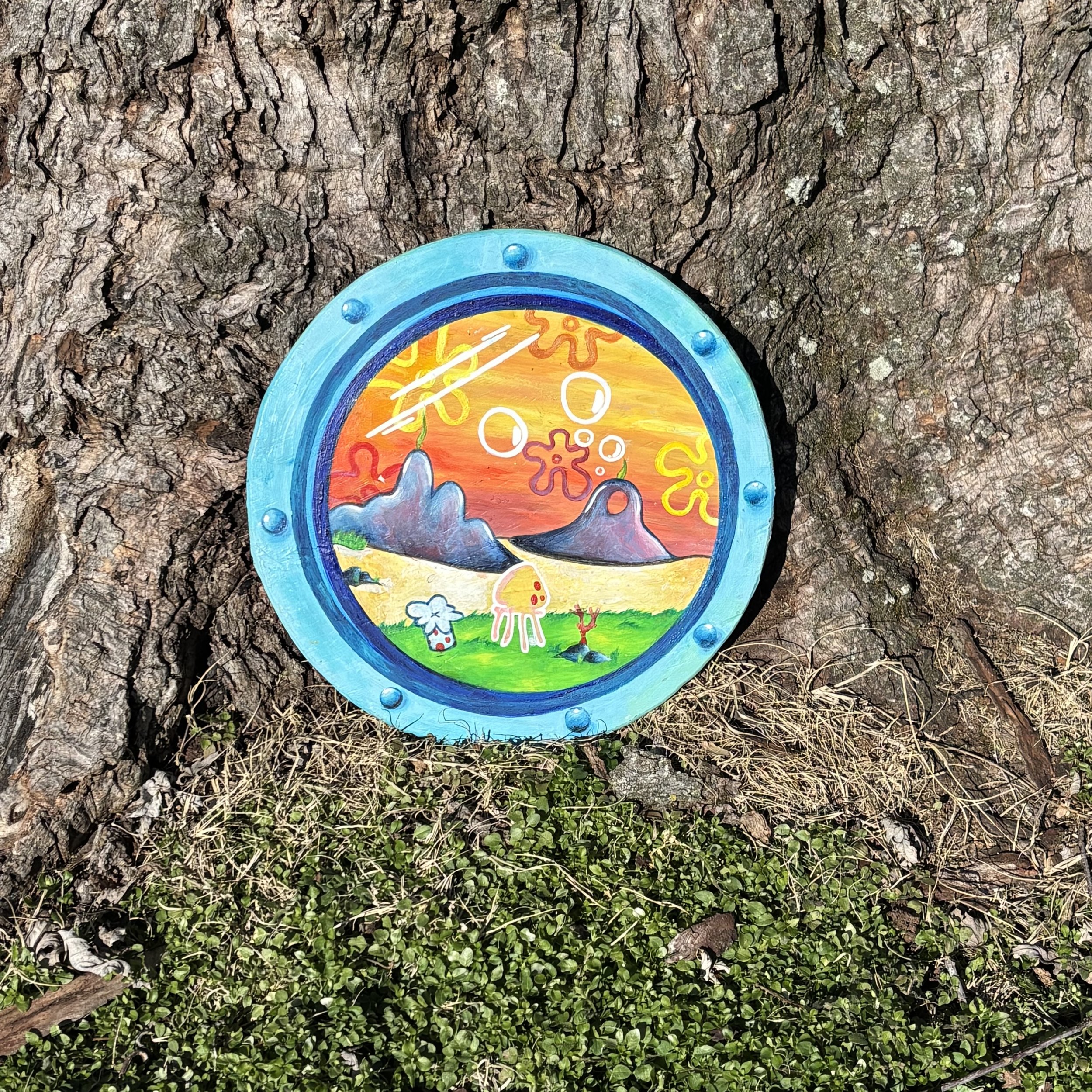 Spongebob Sunset Window Art