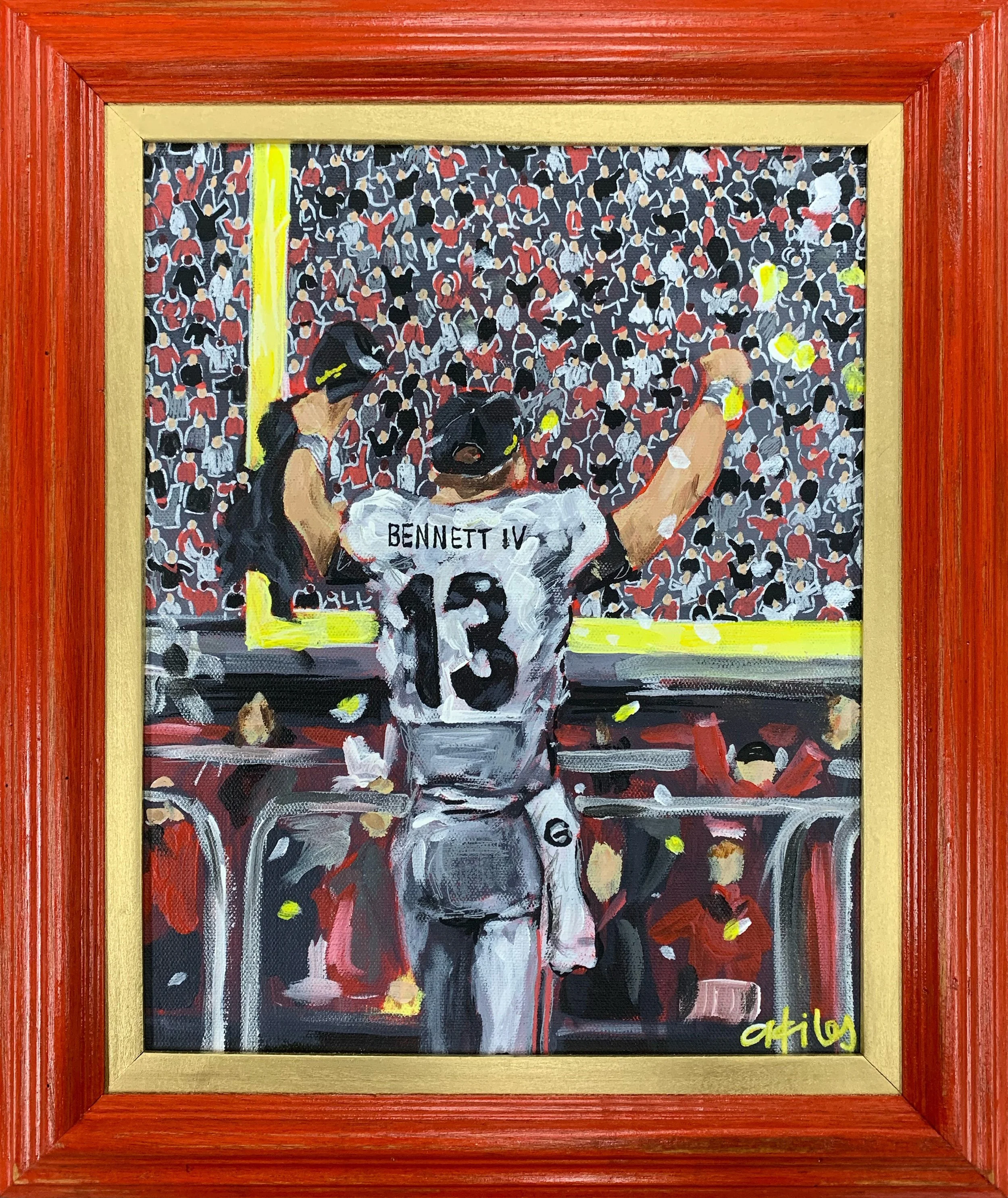 Canvas framed with stacked frame custom frame