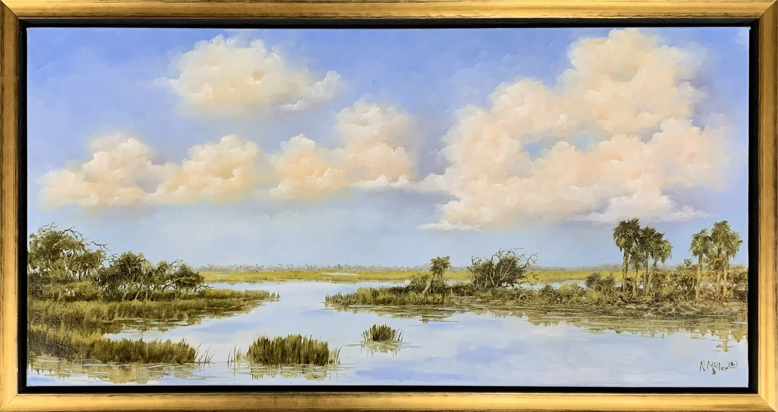 Canvas with floater frame