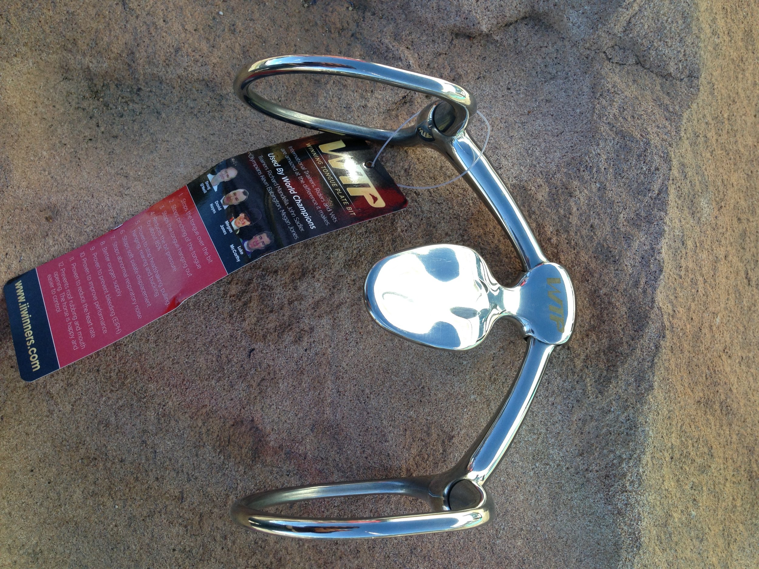 WTP Eggbutt Snaffle Bit - Extended Plate - Tongue Plate