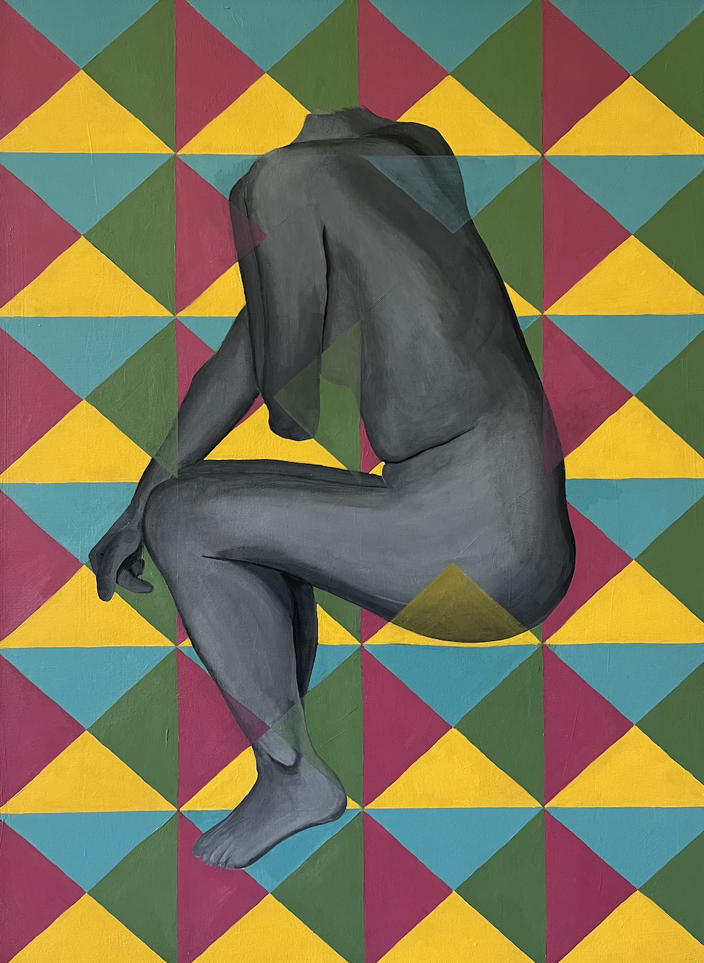 "the best four years of my life except all I want to do is curl up in bed."
Acrylic on canvas,
2022