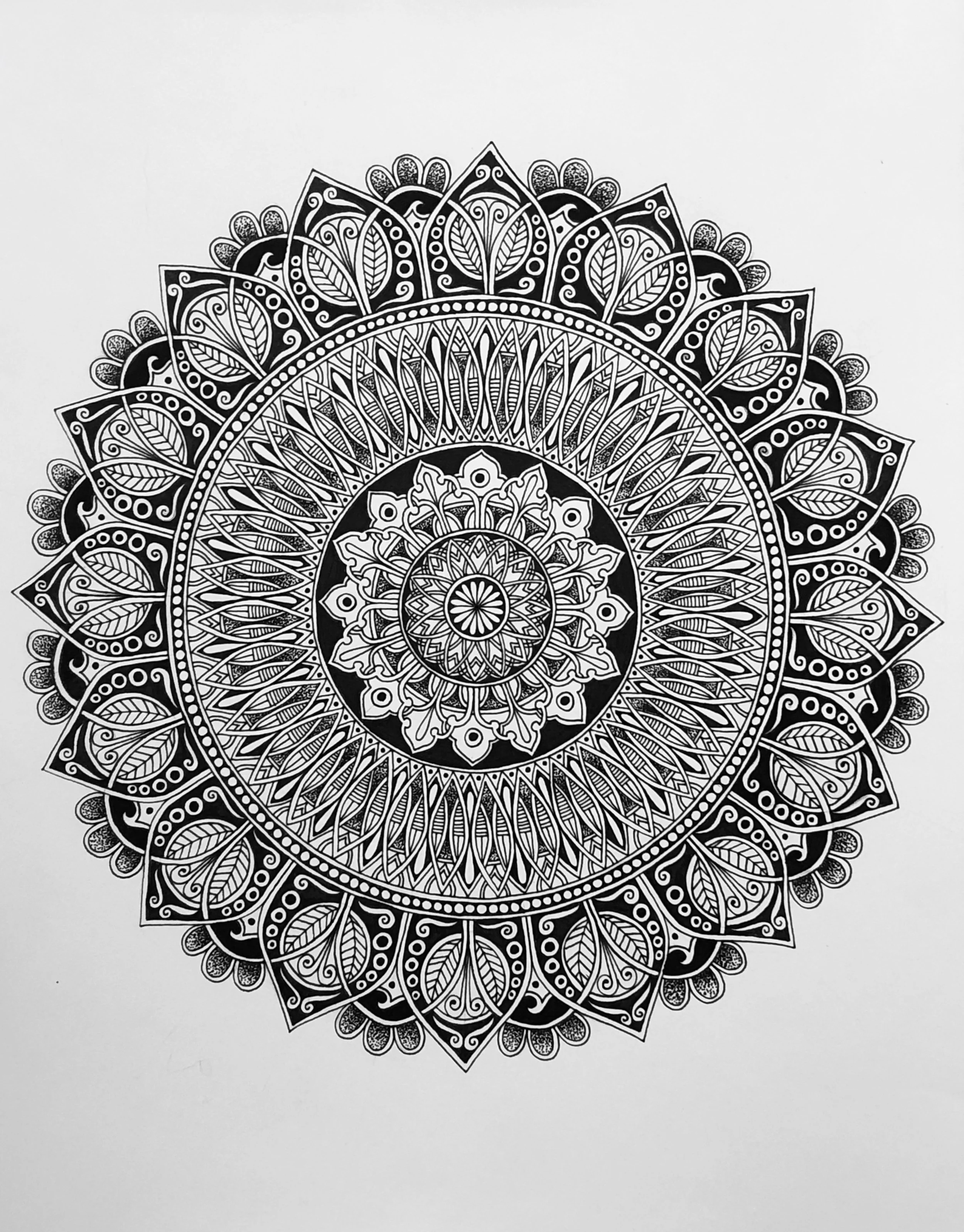 Mandalas. Ink on paper, 2018-2020