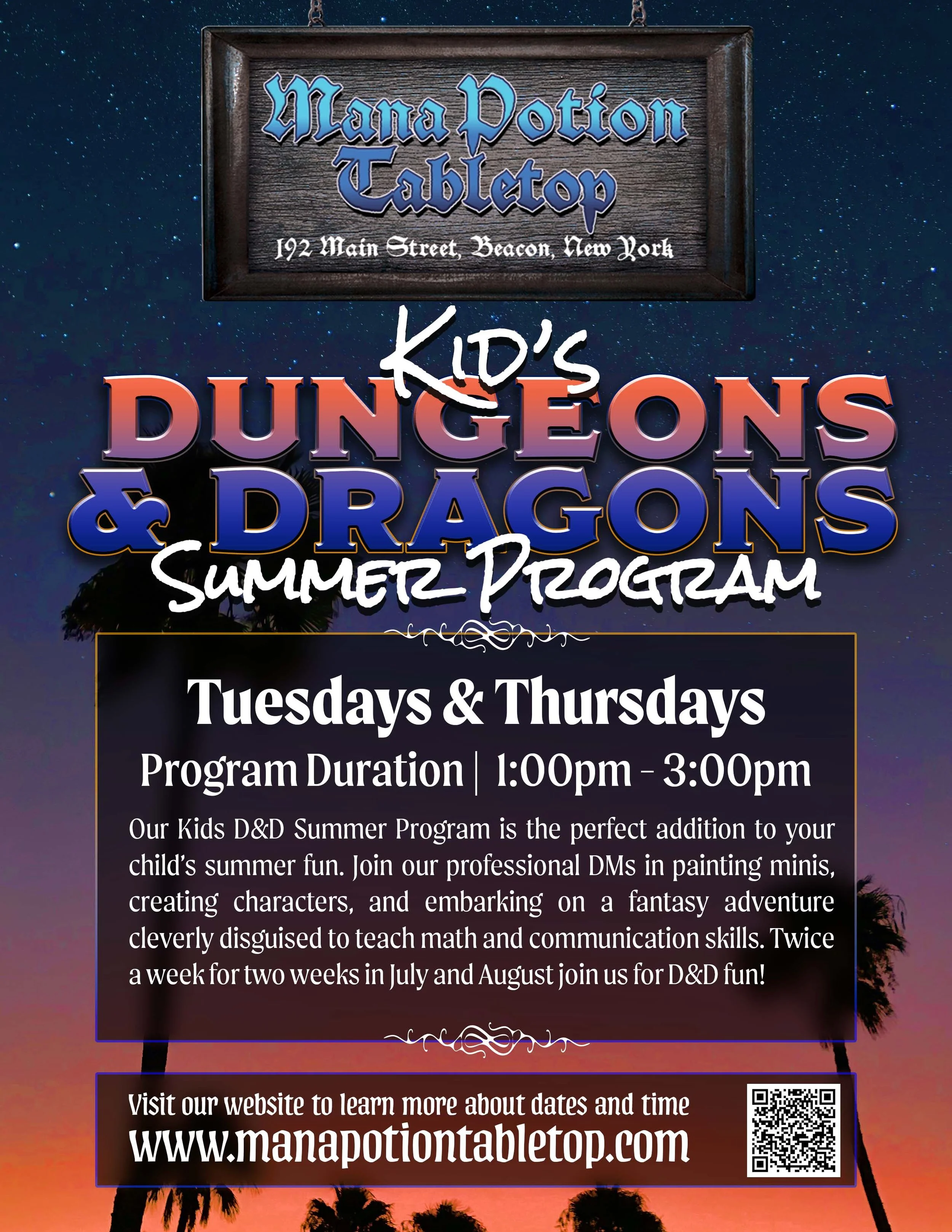 Kids D&D Summer Program (Afternoon, August 4th - August 13th)