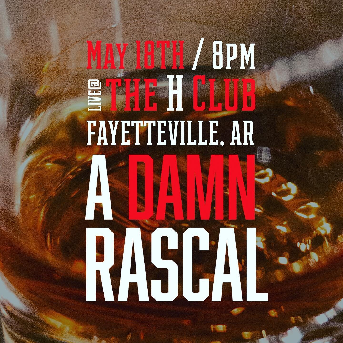 New Rascal Date / May 18 @hubbardclothingco in Fayetteville.
Mark your damn calendars!