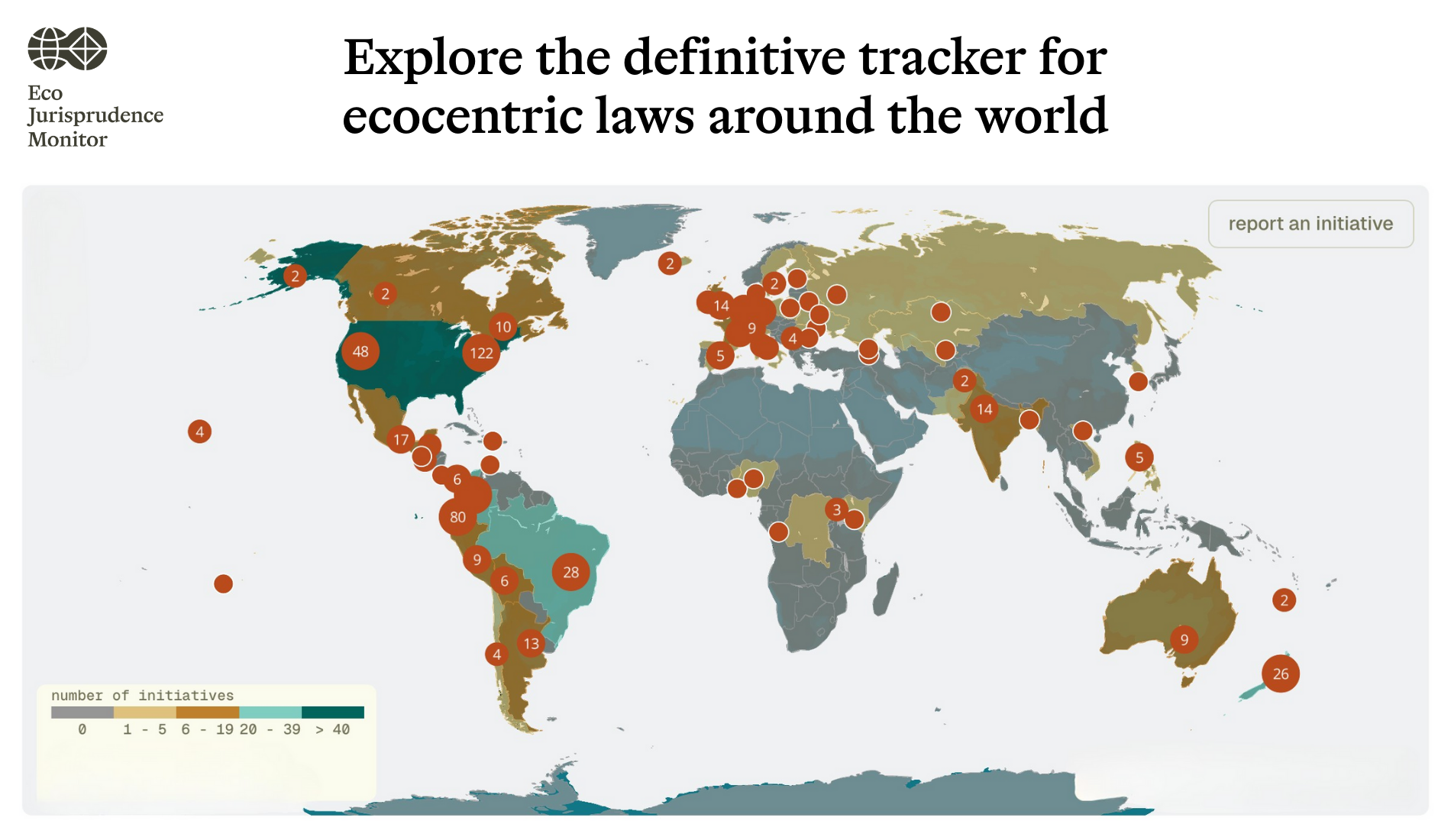EcoJurisprudence Monitor world map initiative screen shot