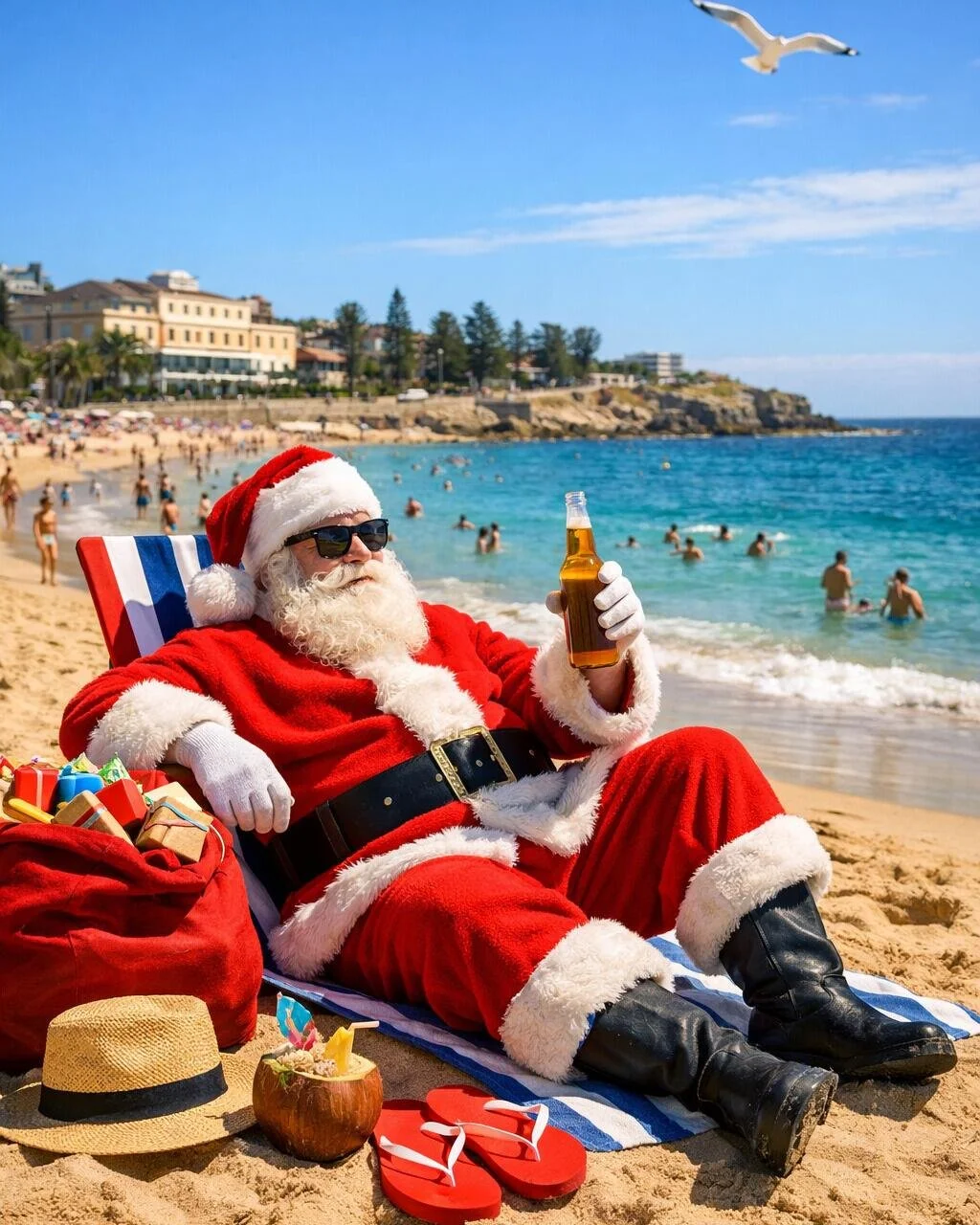 Even Santa&rsquo;s made it to the beach this Christmas🎅🏖️
Merry Christmas &amp; happy holidays from the Coogee Bay Hotel crew.