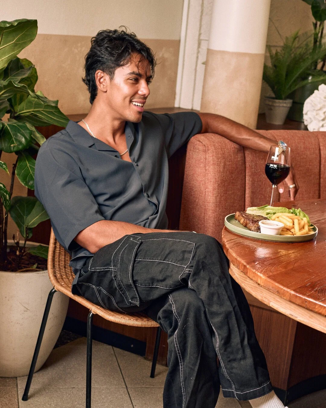 World Malbec Day calls for Malbec in hand and steak &amp; chips on the side 🥩🍟