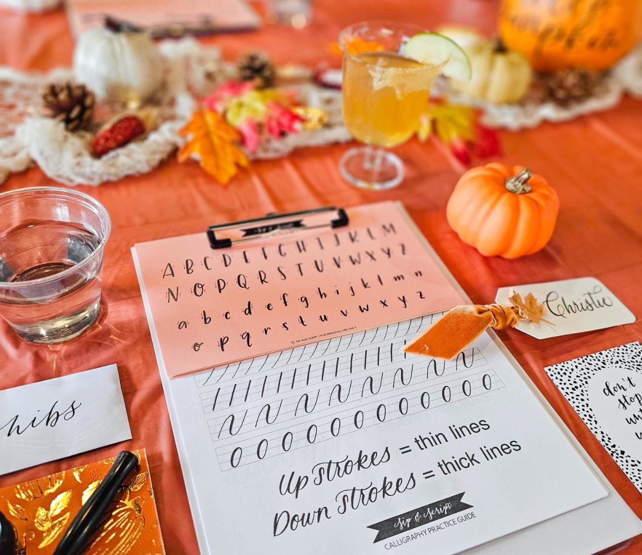 Modern Calligraphy & Pumpkin Lettering for Beginners at Tiny Bar