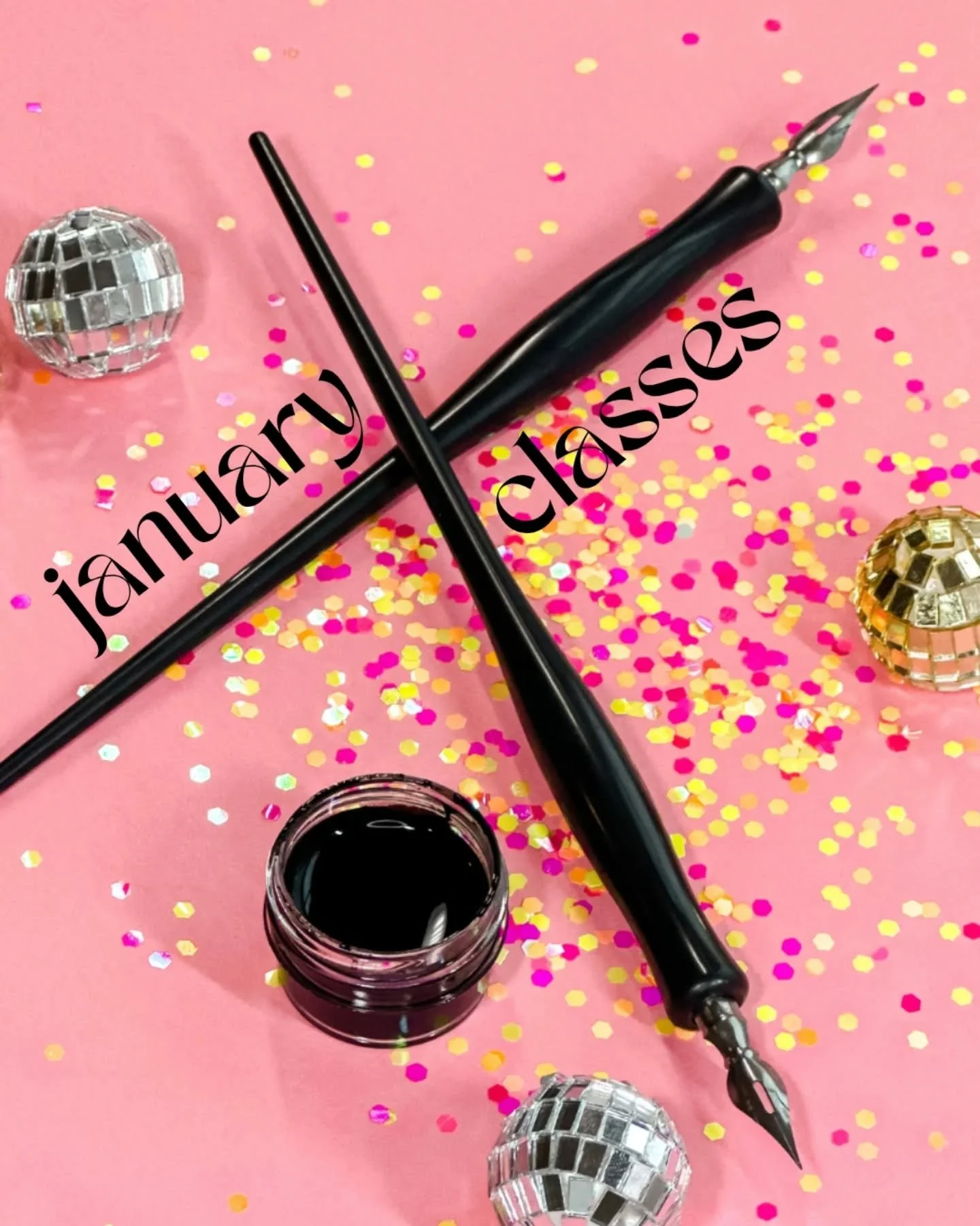 A new year is the perfect time to learn a new skill! My January classes are coming up quick &amp; I can't wait to meet and teach you 🪩🖋️ 

🍻 Thu 1/15 @ 6:30-8pm @buttonwoodsbrewing - I'll be back for another class at this local brewery, but this t