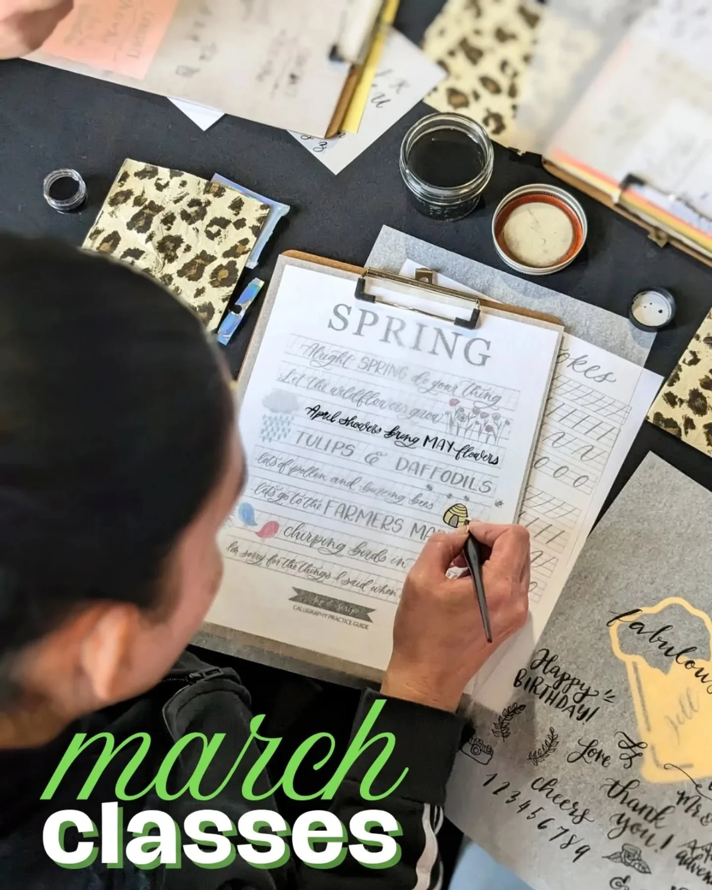 Calling all creatives still in hibernation mode - my springtime classes are the perfect excuse for a fun day or night out! 🍀

🥢 Sun 3/22 @ 1-2:30pm @hometownpoke 

🍻 Thurs 3/26 @ 6:30-8pm @crookpointbrewing 

All tickets include 1.5 hours of instr