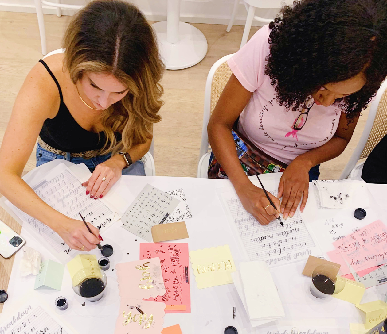 Springtime Modern Calligraphy for Beginners at Hometown Poké