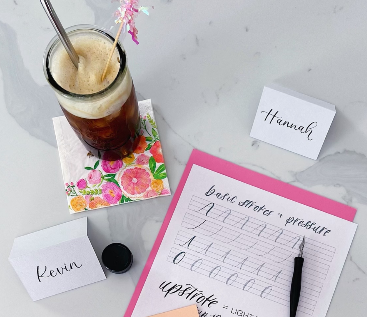 Modern Calligraphy for Beginners at Hometown Poké &amp; Bubble Tea