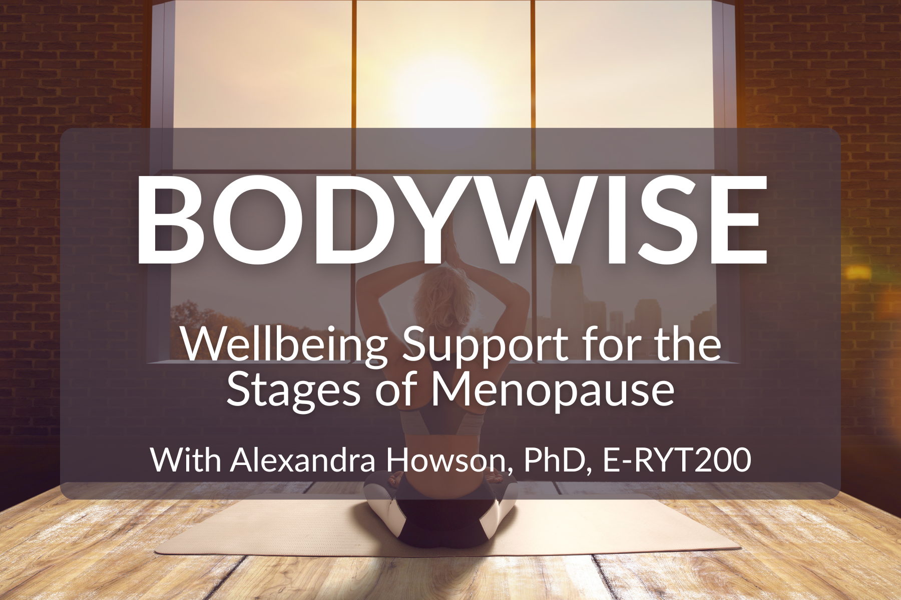 BodyWise: Wellbeing Support for the Stages of Menopause