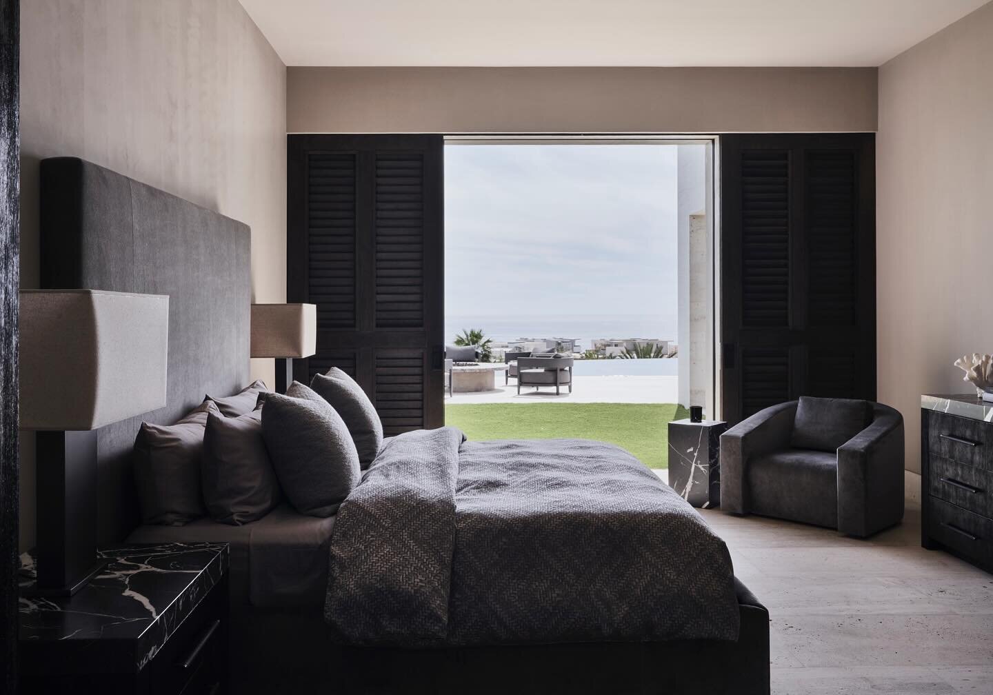 The primary guest suite from a vacation home in Cabo. 

Interior design by @torreyllc 
Photograph by @manoloyllera