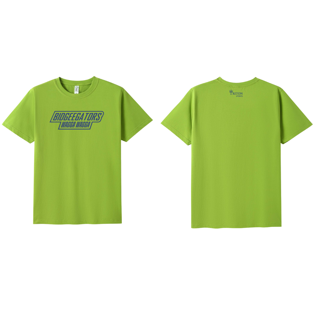 Wagga Wagga Bidgeegators T-Shirt - Lime Green