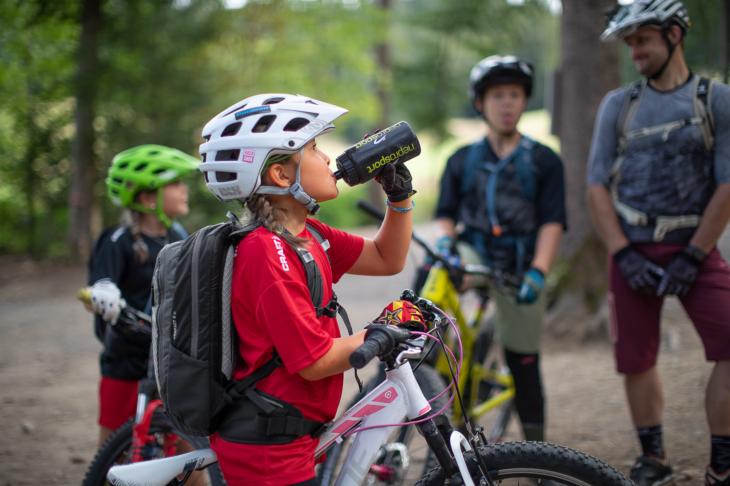 What should my child carry on a mountain bike ride?