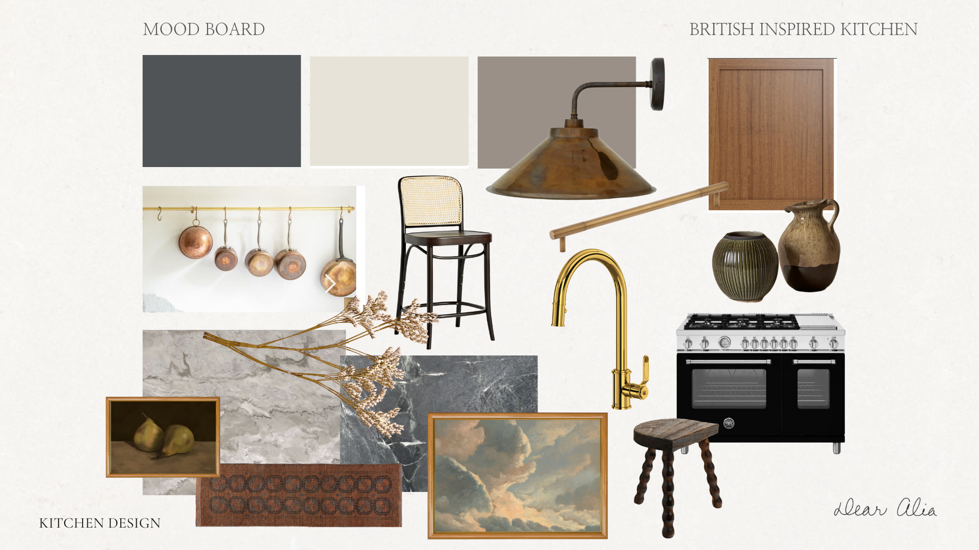 Concept British Inspired Kitchen Moodboard