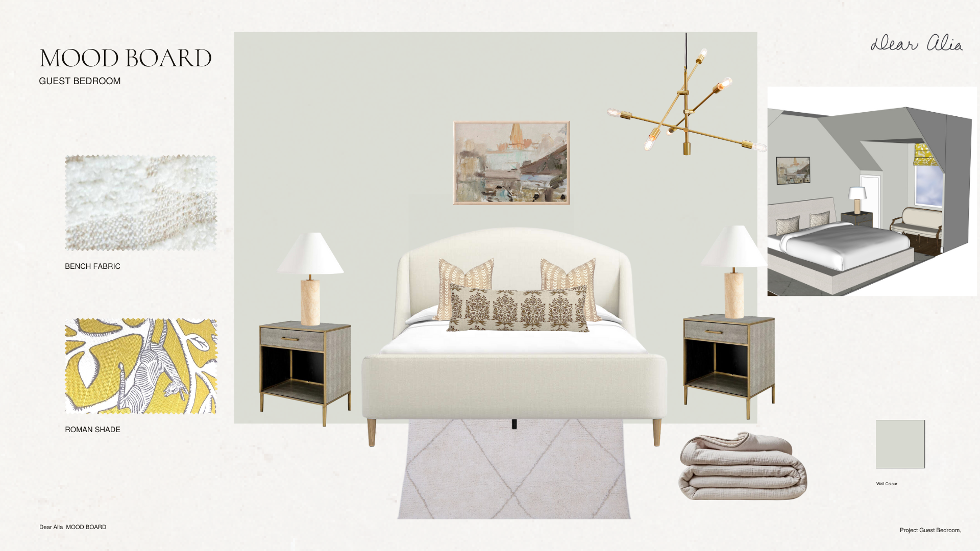 Completed Guest Bedroom Design