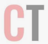 Stylized letters C and T, with C in pink and T in gray.