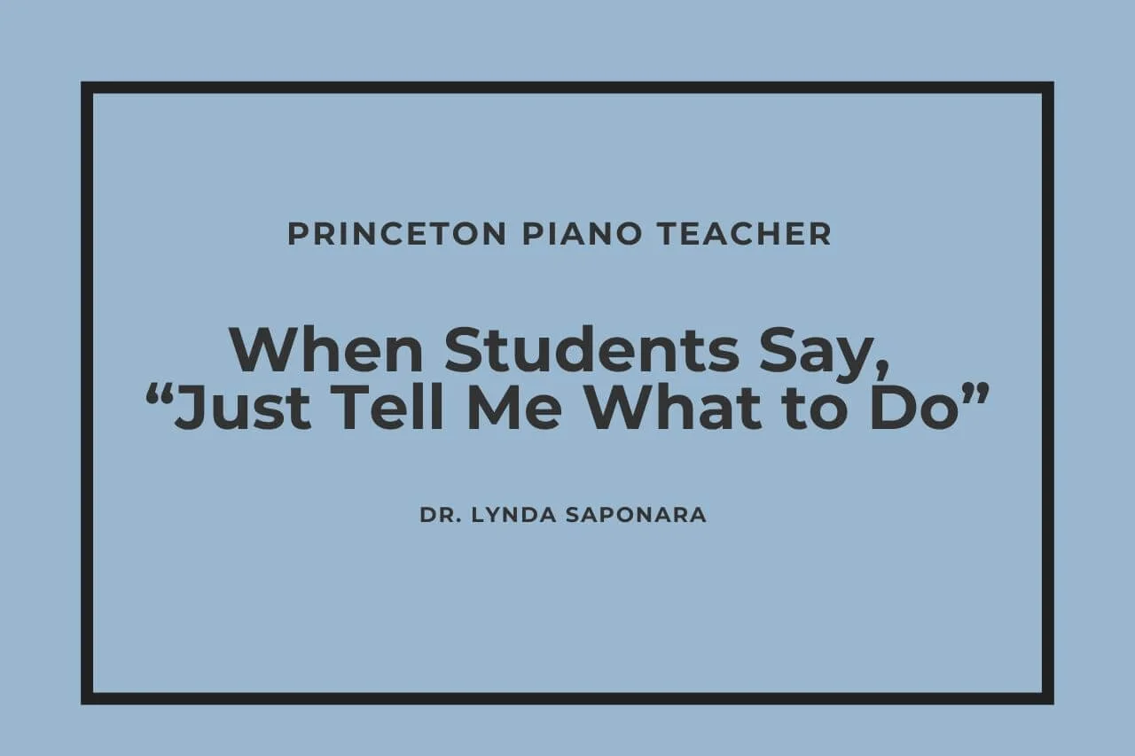 When Students Say, “Just Tell Me What to Do”