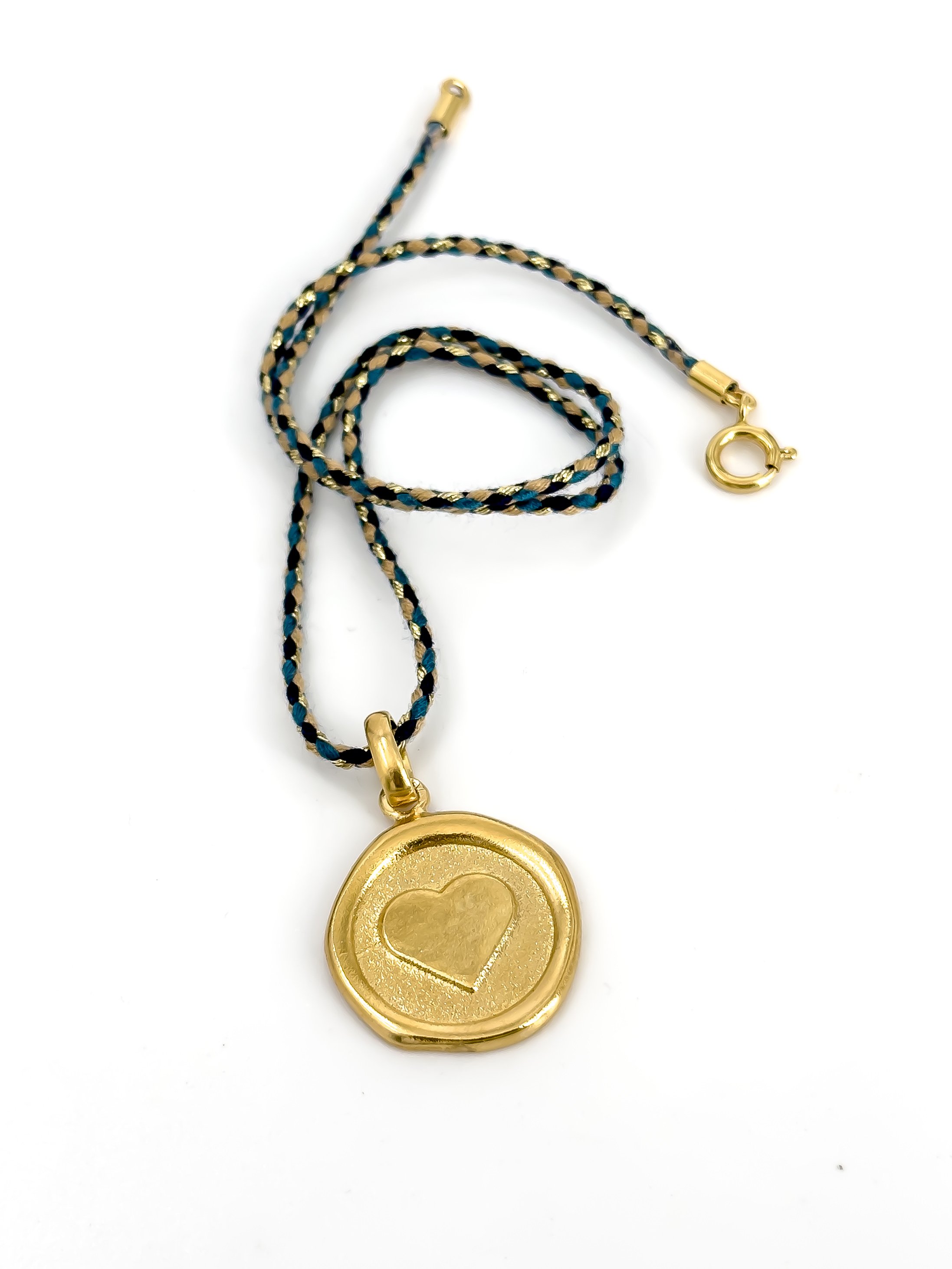 Medalha Lacre Coração - Dourado