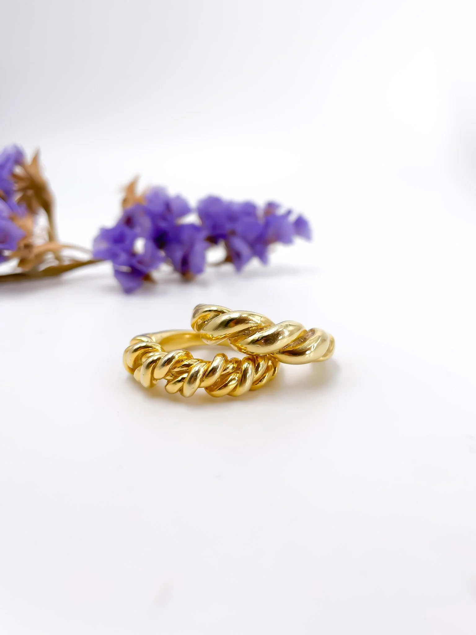 Anel Torcido / Retorcido - Dourado