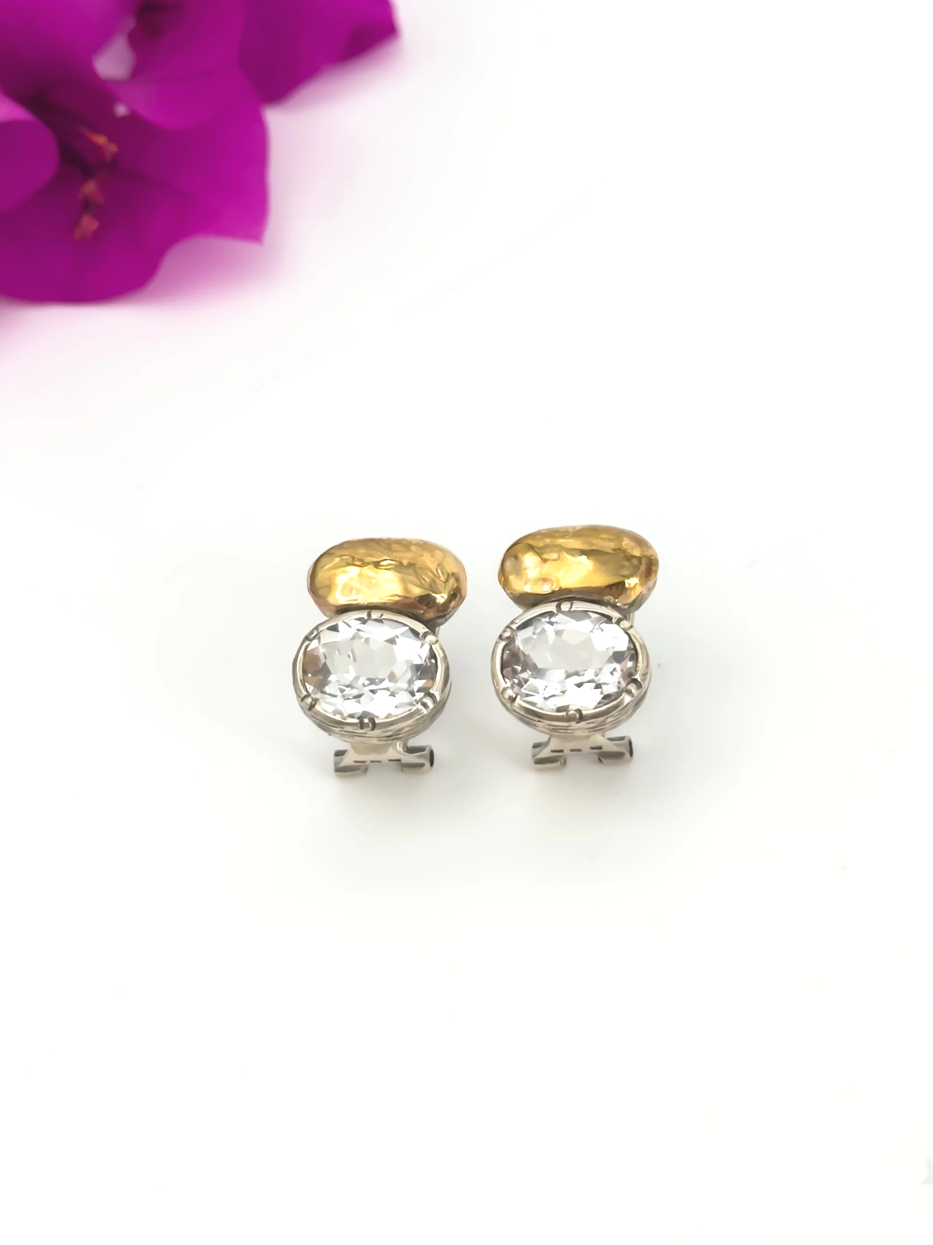 Brincos Pepitas II - Cristal Rocha
