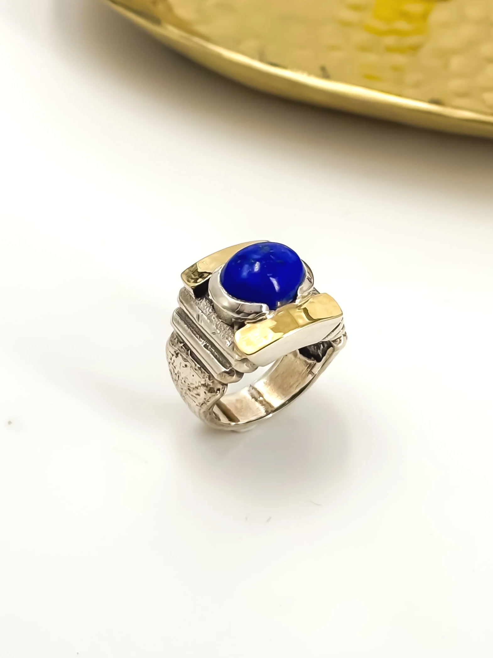 Anel Art Déco - Lapis Lazulli
