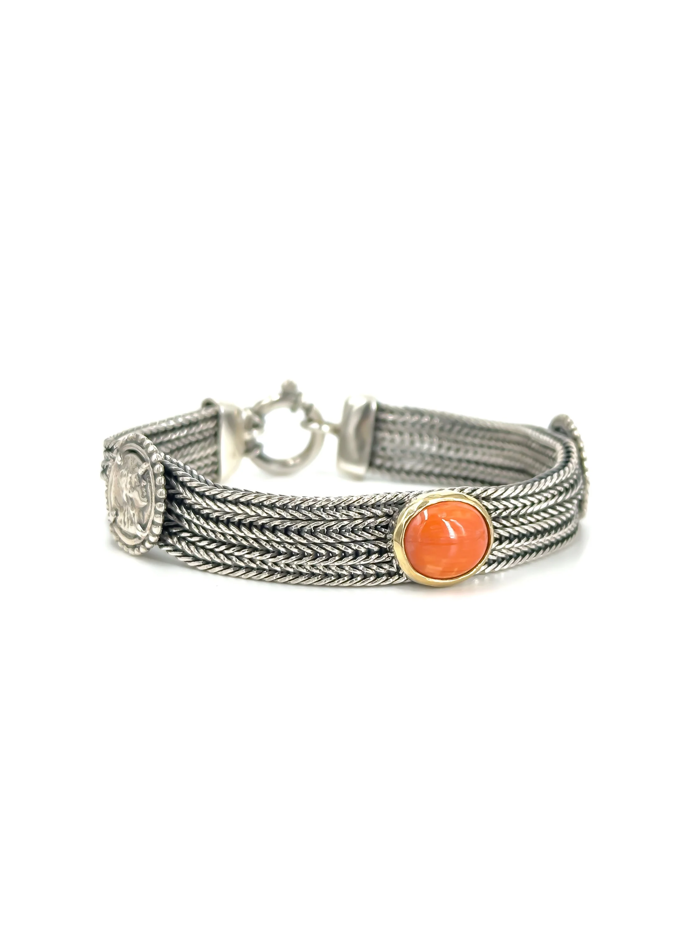 Pulseira Muge Moeda e Coral